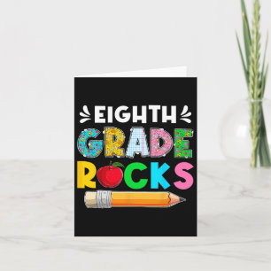 Funny Eighth Grade Rocks Students First Day Of Sch Card
