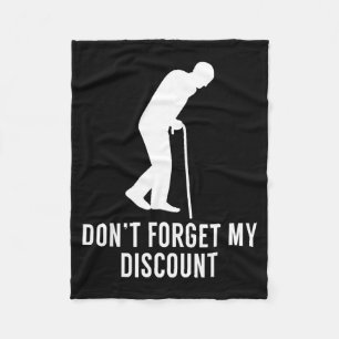 Funny Elderly Gag Gift Senior Citizen Gag - Don't  Fleece Blanket