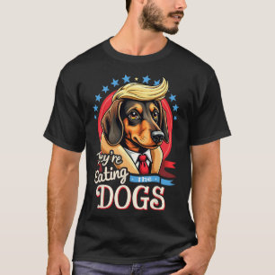 Funny Election 2024 Retro They’re Eating The Dogs T-Shirt