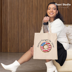 Funny Election Doughnut Forget to Vote Light Tote Bag