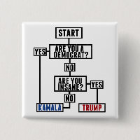 Funny Election Flow Chart Vote Kamala Anti trump