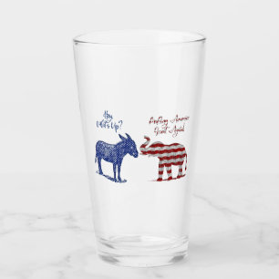 Funny Elections Theme Pro Republican Trump 2024 Glass