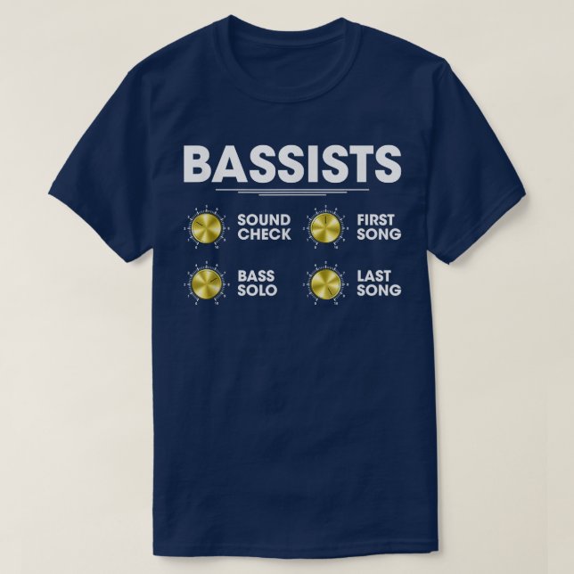 Funny Electric Bass Guitar Players Sound Volume  T-Shirt (Design Front)