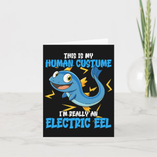 Funny Electric Eel Costume Design Animal Lovers El Card