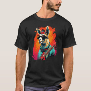 Funny Electric Guitar Alpaca for Llama Lovers T-Shirt
