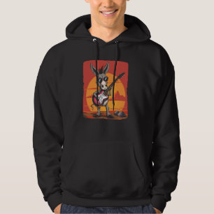 Funny electric Guitar Donkey Costume Hoodie
