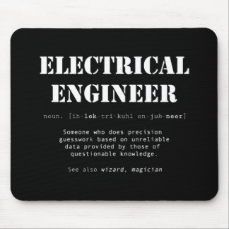 Funny Electrical Engineer Definition Gift Mouse Mat