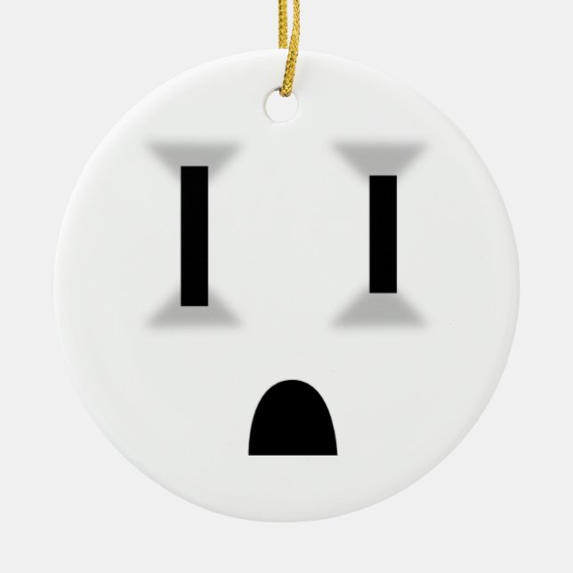 Funny Electrical Outlet Ceramic Tree Decoration (Front)