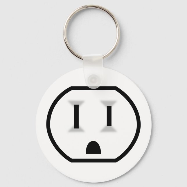 Funny Electrical Outlet Key Ring (Front)