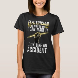 Funny Electrician Art For Men Women Professional E T-Shirt