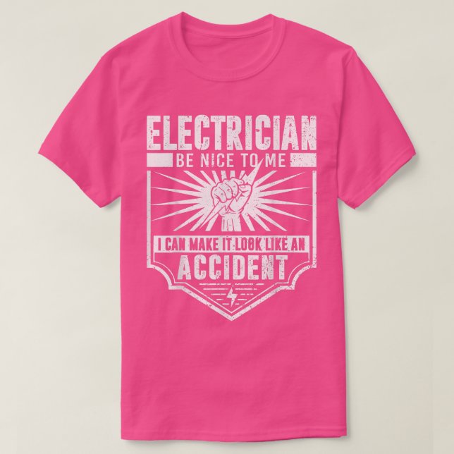 Funny Electrician Art Men Women Work Electrical En T-Shirt (Design Front)
