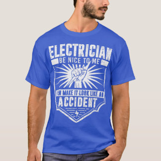 Funny Electrician Art Men Women Work Electrical En T-Shirt