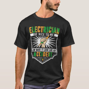 Funny Electrician Art Men Women Work Electrical En T-Shirt