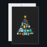 Funny Electrician Christmas Tree Card<br><div class="desc">Funny Electrician Christmas Tree</div>