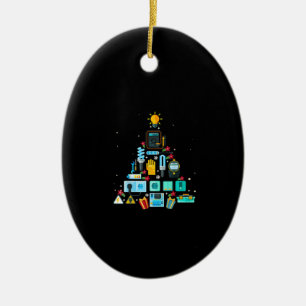 Funny Electrician Christmas Tree Ceramic Tree Decoration