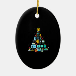 Funny Electrician Christmas Tree Ceramic Tree Decoration