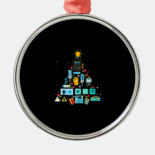 Funny Electrician Christmas Tree Metal Tree Decoration