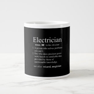 Funny Electrician Definition Electrical Engineer Large Coffee Mug