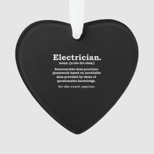 Funny Electrician Definition Gift Graduation Ornament