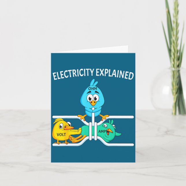 Funny Electrician For Men Women Electricity Engine Card (Front)