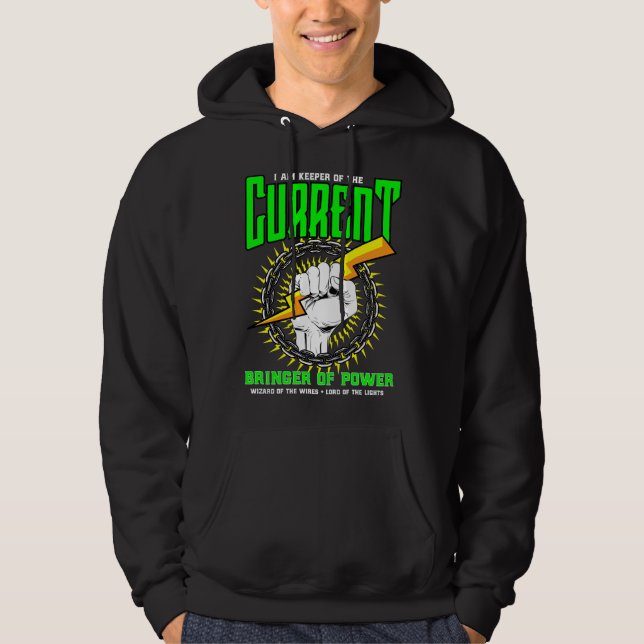 Funny Electrician Gift Electrical Engineer Lineman Hoodie (Front)