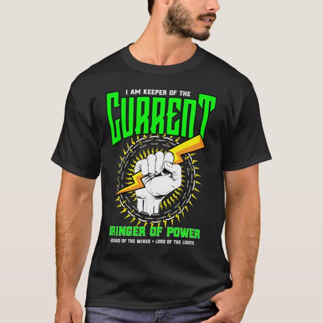 Funny Electrician Gift Electrical Engineer Lineman T-Shirt (Front)