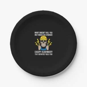 Funny Electrician Gift  Electrical Engineer Paper Plate