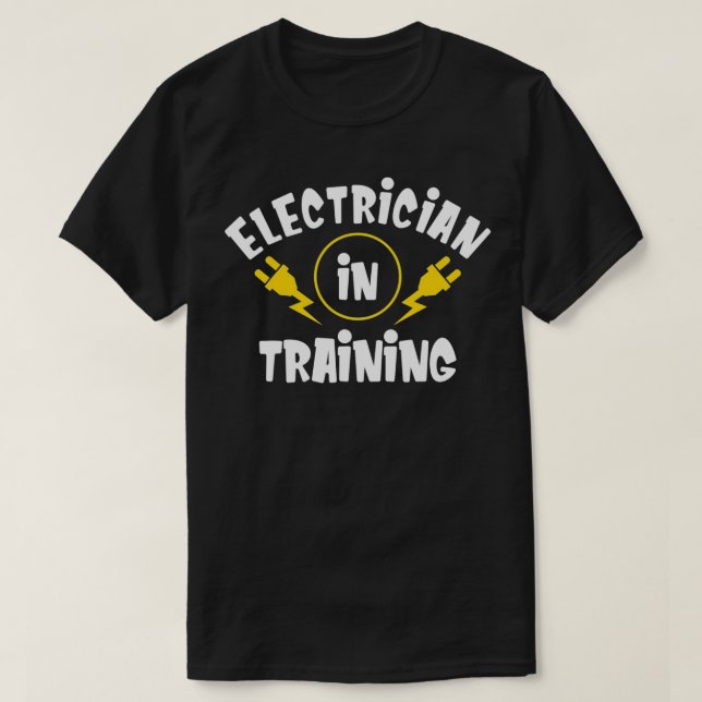 Funny Electrician In Training For Kids  T-Shirt (Design Front)