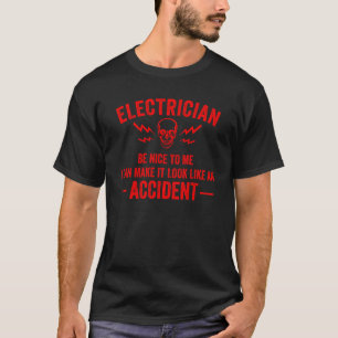 Funny Electrician Men Cool Electrical Lineman Gag  T-Shirt