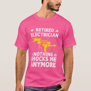 Funny Electrician Retirement Art Men Women Wireman T-Shirt