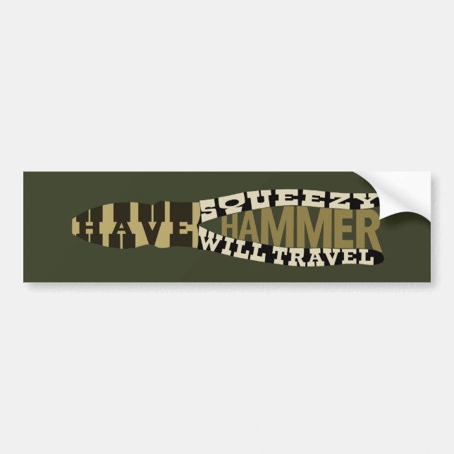 Funny Electrician Squeezy Hammer Bumper Sticker (Front)