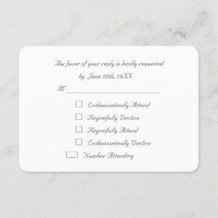 Funny Elegant Custom Party RSVP Invitation Card