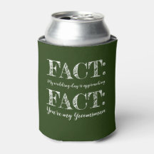 Funny & Elegant Fact Groomsman Proposal Dark Green