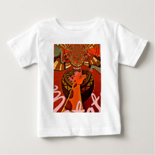 Funny Elegant Giraffe Accessorised African Style Baby T-Shirt