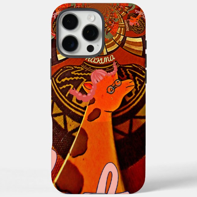 Funny Elegant Giraffe Accessorised African Style Case-Mate iPhone Case (Back)