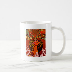 Funny Elegant Giraffe Accessorised African Style Coffee Mug