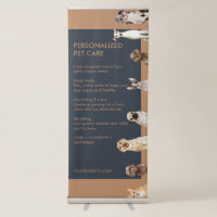 Funny Elegant Navy Brown Dogs Floral Pet Care