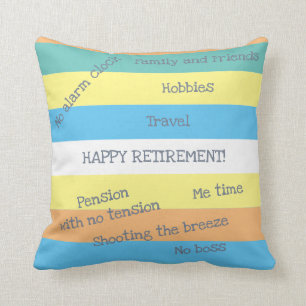 Funny Elegant Retirement No Clock No Tension Boss Cushion