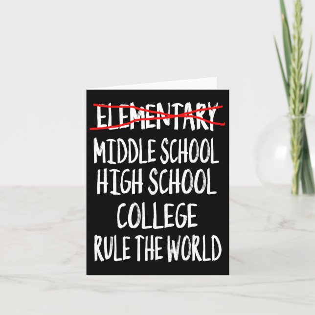 Funny Elementary School Graduation 6th Grade Gradu Card (Front)