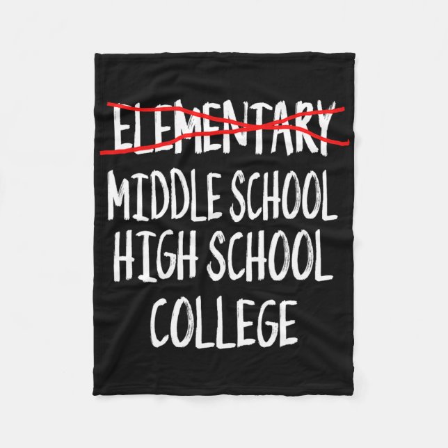 Funny Elementary School Graduation Tee 6th Grade G Fleece Blanket (Front)