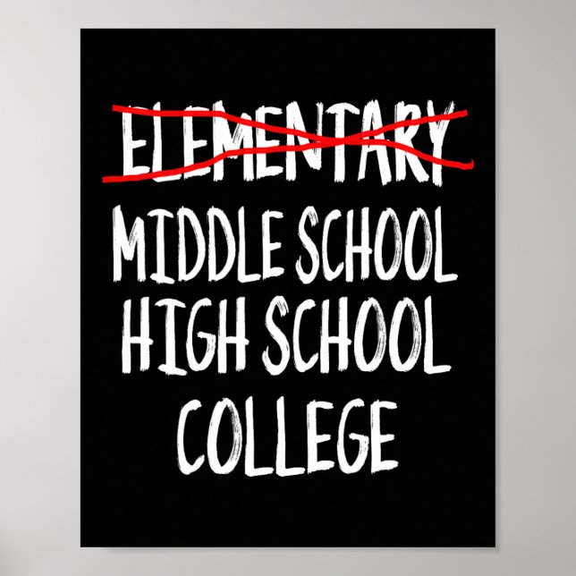 Funny Elementary School Graduation Tee 6th Grade G Poster (Front)