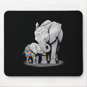 Funny Elephant Autism Awareness Autism Mum Kids Bo Mouse Mat