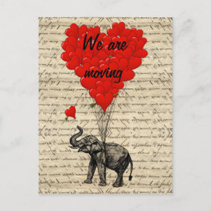 Funny elephant change of address card