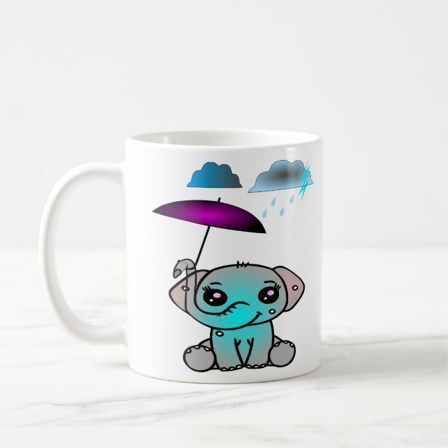 Funny elephant coffee mug (Left)