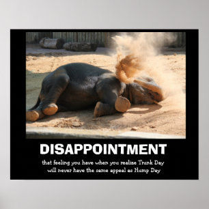 Funny Elephant, DISAPPOINTMENT (not hump day) Poster