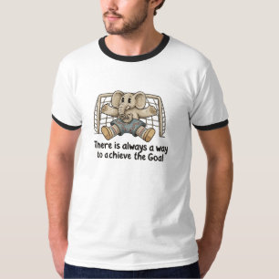 Funny Elephant Goalkeeper Achieve The Goal Soccer T-Shirt