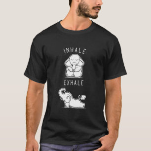 Funny Elephant Inhale Exhale Yoga Fitted V-Neck T-Shirt
