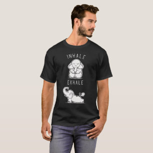 Funny Elephant Inhale Exhale Yoga T-Shirt