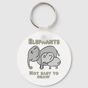 Funny Elephants Key Ring