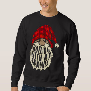 Funny Elf Beard Christmas Gnomies Matching Family Sweatshirt
